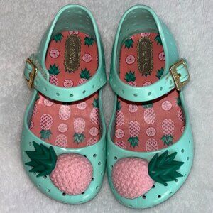 Mini Melissa Mint Green Pineapple Scented Jelly Shoes